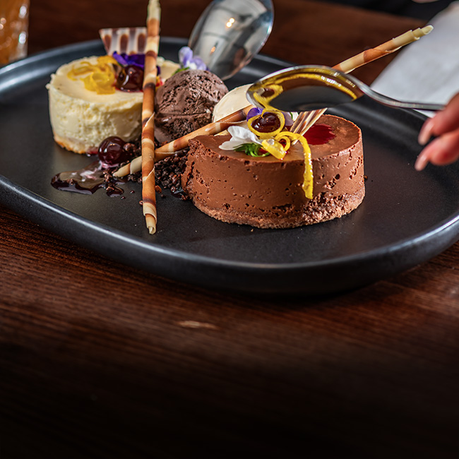 Dessert menu at The Chilworth Arms